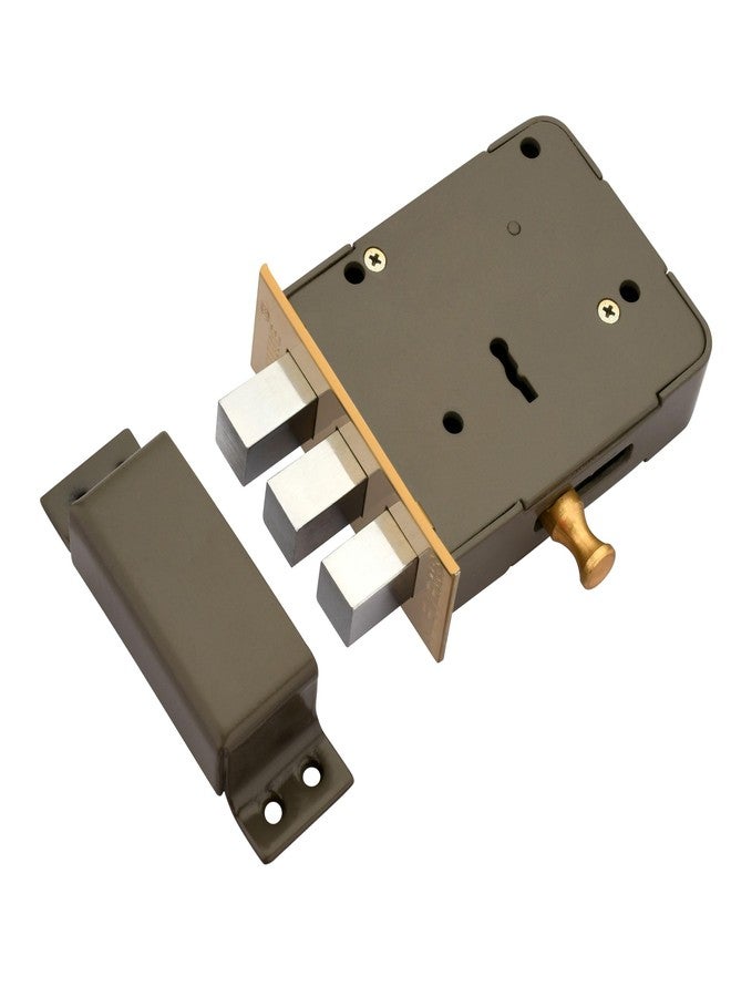 Duke Heavy Duty Door Lock Bullet with Lever Mechanism, Weather-Proof, Easy Installation, Key Hole Cover, Grey | 12 Gage Heavy Lock | 3 Keys - Image 4